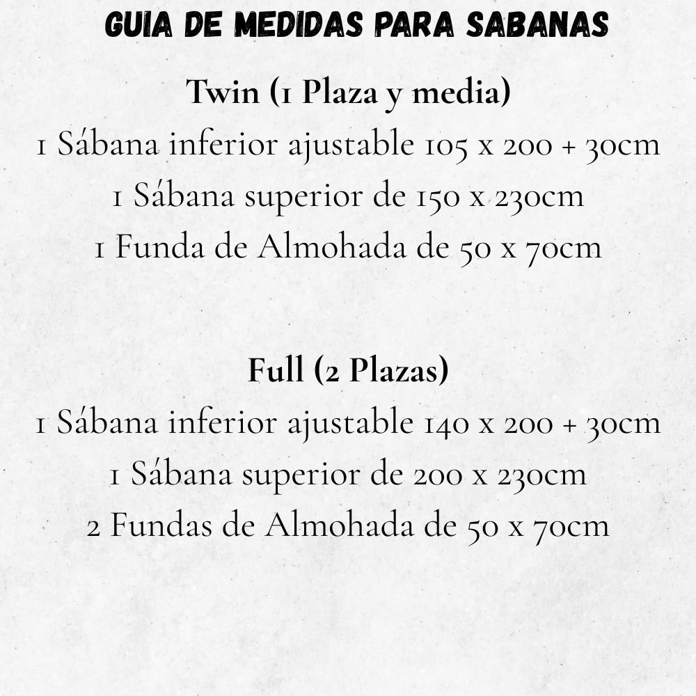 Guia de medida para sabanas