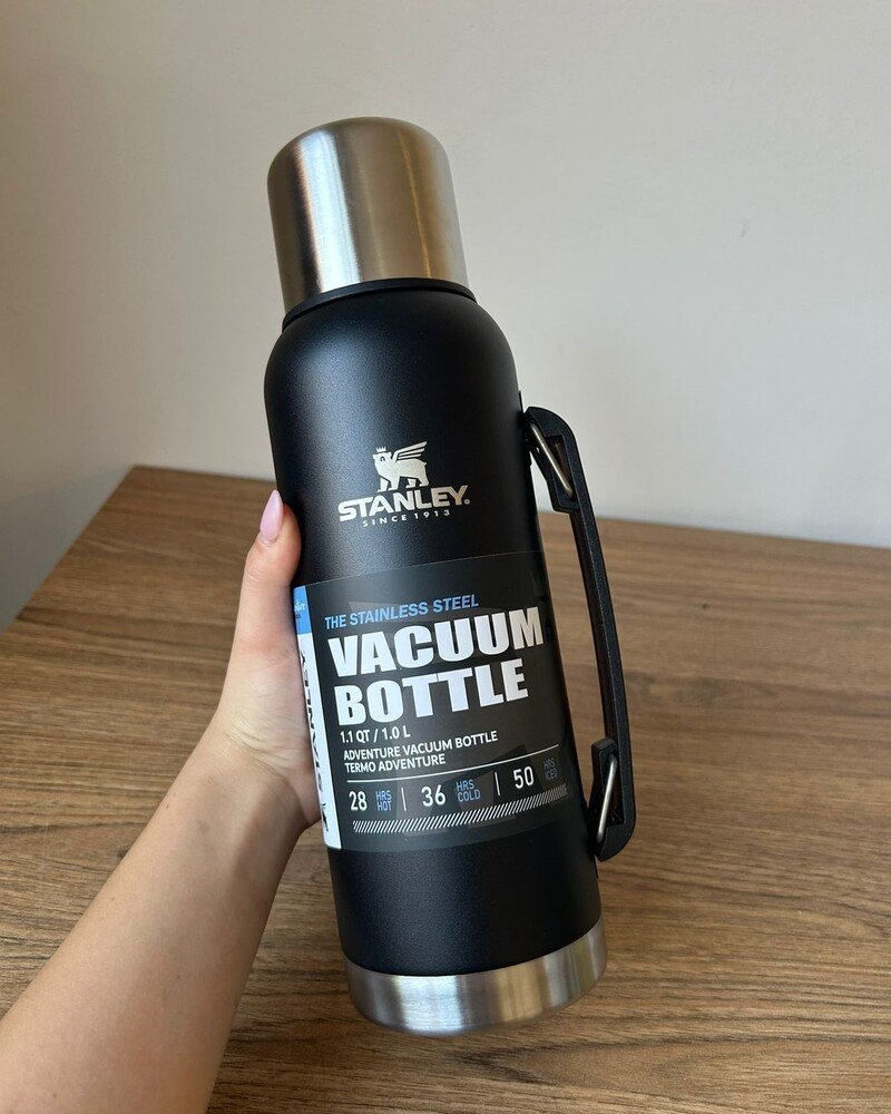 Termo Vacuum Negro - 1 Litro