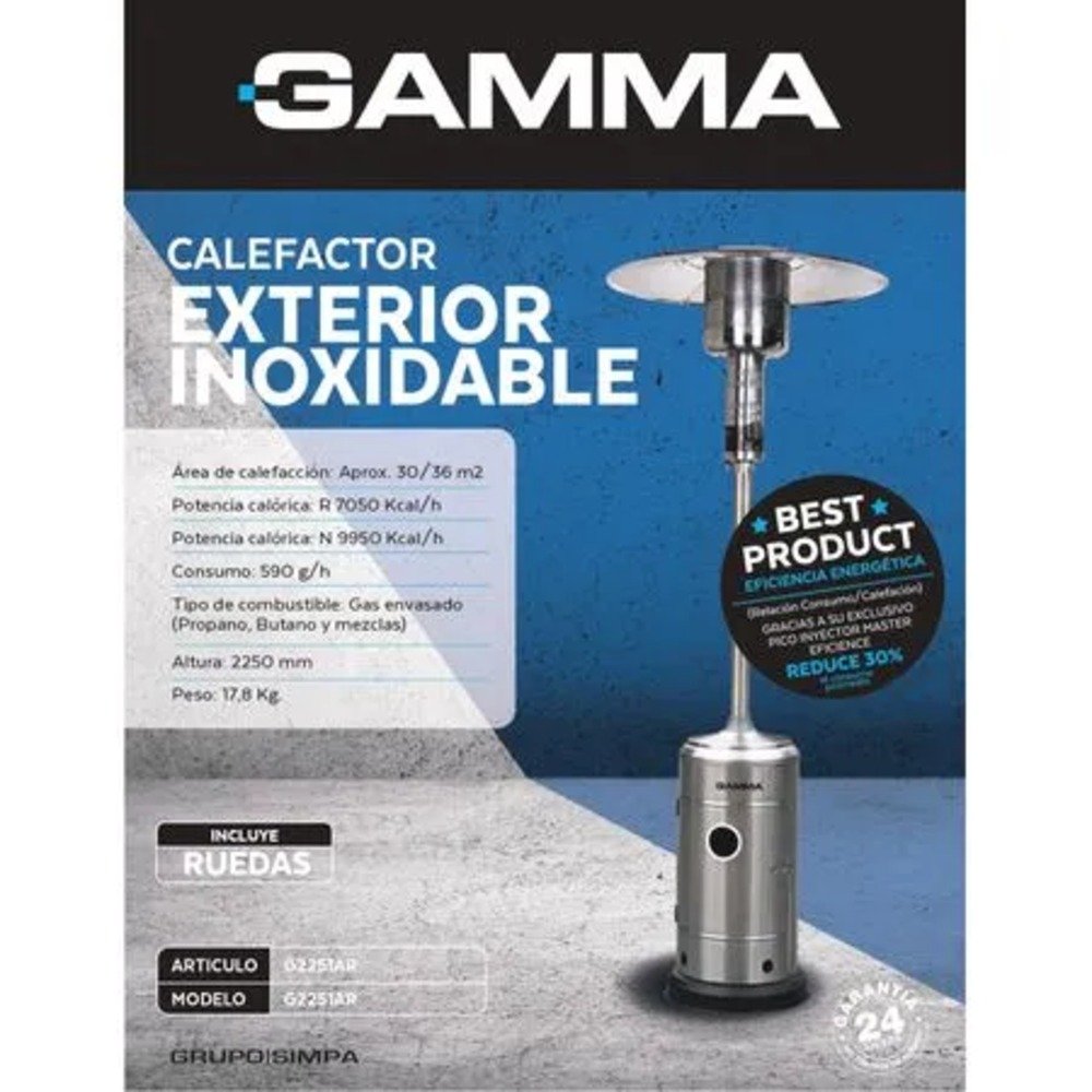 Calefactor exterior Gamma G2251AR - Acero Inoxidable